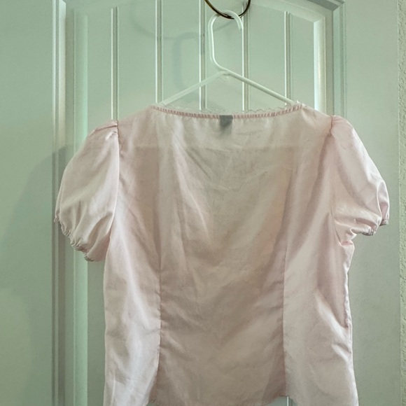SHEIN Blush Pink Button-Up Grunge Corset Babydoll Blouse 👚 - Picture 2 of 5